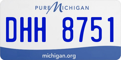 MI license plate DHH8751