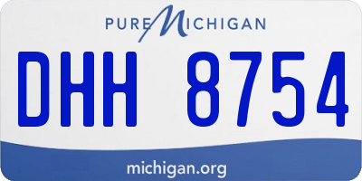 MI license plate DHH8754