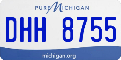 MI license plate DHH8755