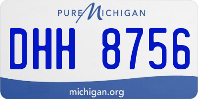 MI license plate DHH8756