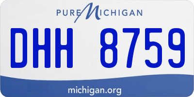 MI license plate DHH8759