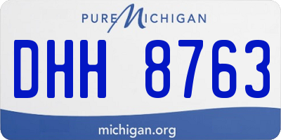 MI license plate DHH8763