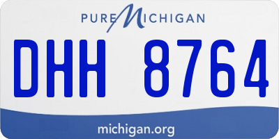 MI license plate DHH8764