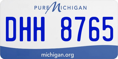 MI license plate DHH8765