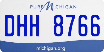 MI license plate DHH8766