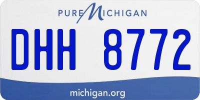 MI license plate DHH8772
