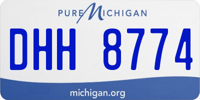 MI license plate DHH8774