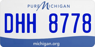 MI license plate DHH8778