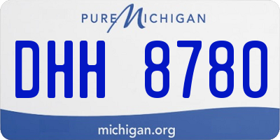 MI license plate DHH8780