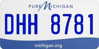 MI license plate DHH8781