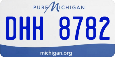 MI license plate DHH8782