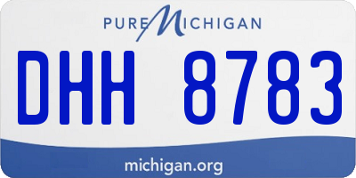 MI license plate DHH8783