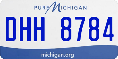 MI license plate DHH8784