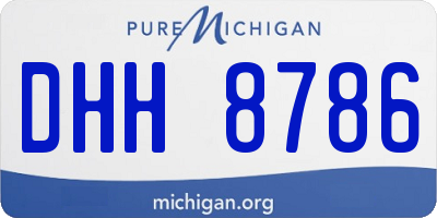 MI license plate DHH8786
