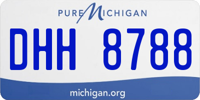 MI license plate DHH8788