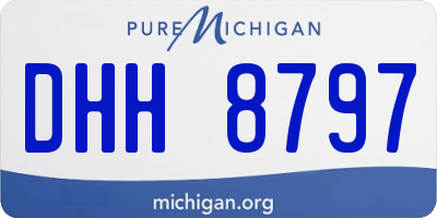 MI license plate DHH8797