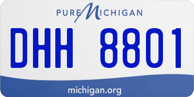 MI license plate DHH8801