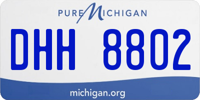 MI license plate DHH8802