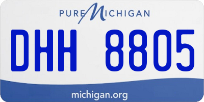 MI license plate DHH8805
