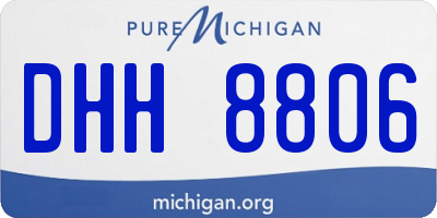 MI license plate DHH8806