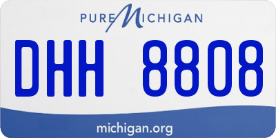 MI license plate DHH8808