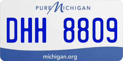 MI license plate DHH8809