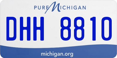 MI license plate DHH8810