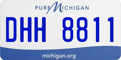 MI license plate DHH8811