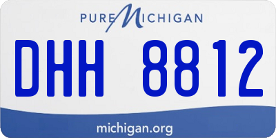 MI license plate DHH8812