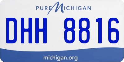 MI license plate DHH8816