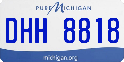MI license plate DHH8818