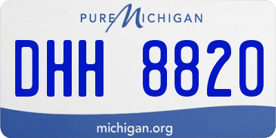 MI license plate DHH8820