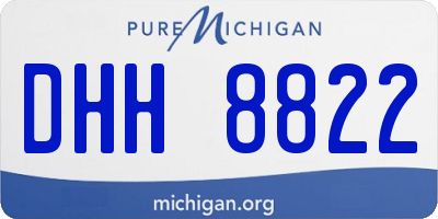 MI license plate DHH8822