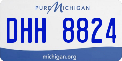 MI license plate DHH8824