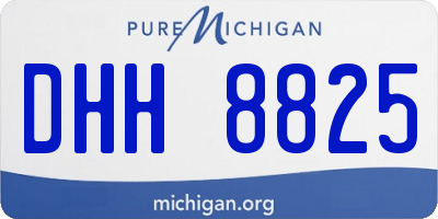 MI license plate DHH8825