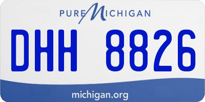 MI license plate DHH8826