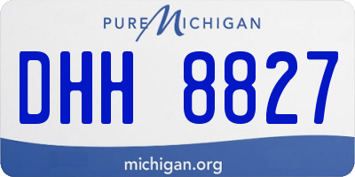 MI license plate DHH8827
