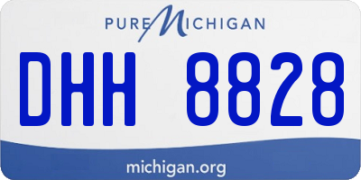 MI license plate DHH8828