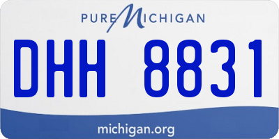MI license plate DHH8831