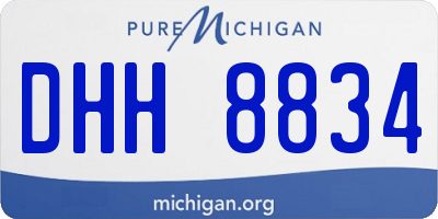MI license plate DHH8834