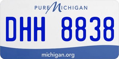 MI license plate DHH8838