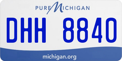 MI license plate DHH8840