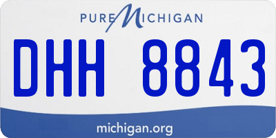 MI license plate DHH8843