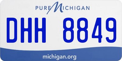 MI license plate DHH8849