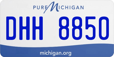 MI license plate DHH8850