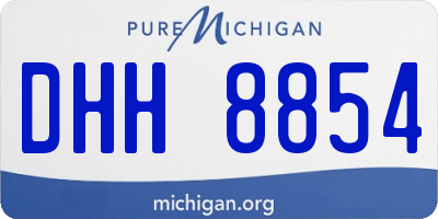 MI license plate DHH8854