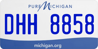 MI license plate DHH8858