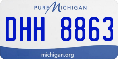 MI license plate DHH8863