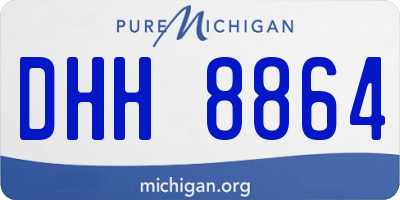 MI license plate DHH8864