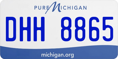 MI license plate DHH8865
